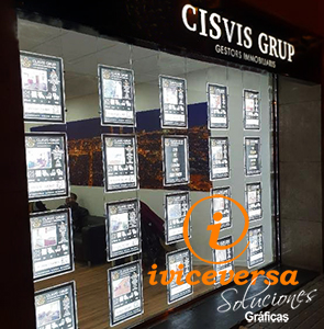 LED escaparate immobiliaria, pantalla brillante, displays luminosos